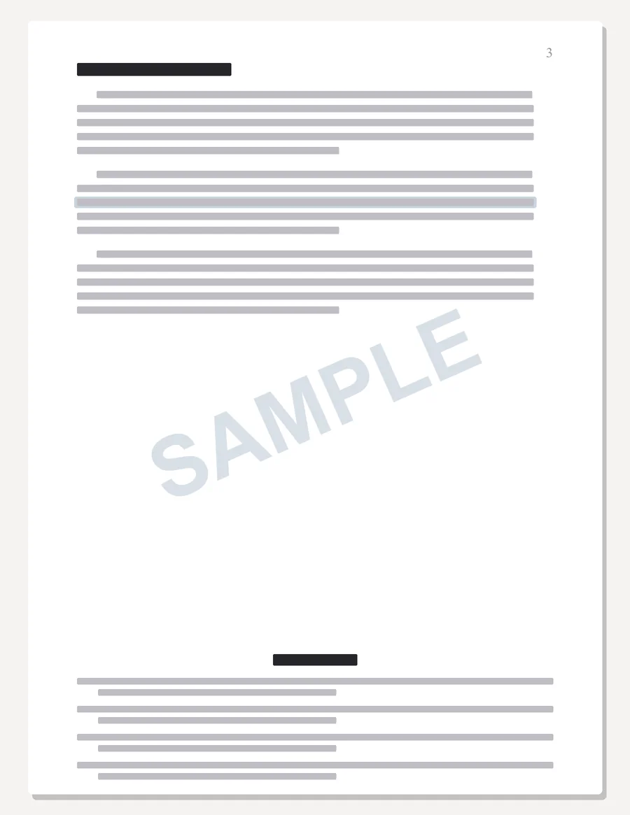 Chamberlain sample paper preview: body page with in-text citations and an APA references list